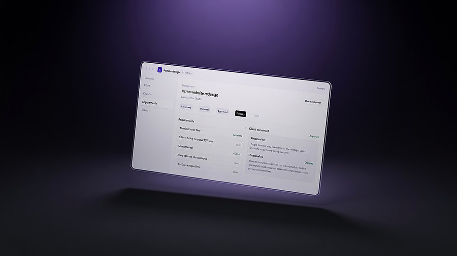 Sendtry product UI